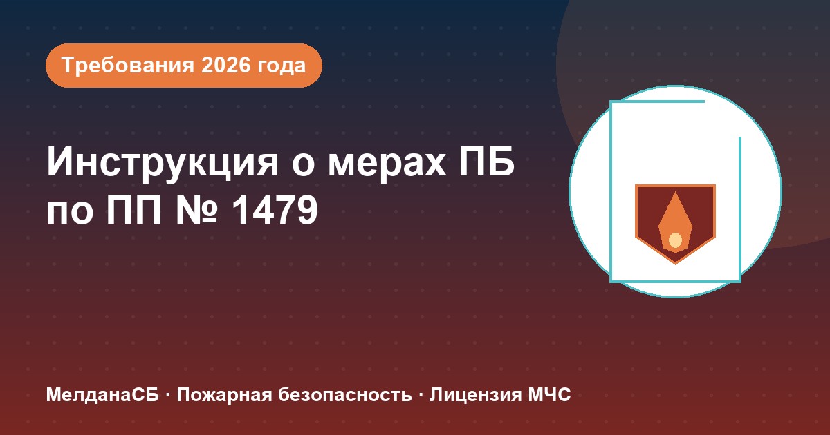 Инструкция о мерах пожарной безопасности в 2026 году: требования ПП 1479 и типовые ошибки в Кирове